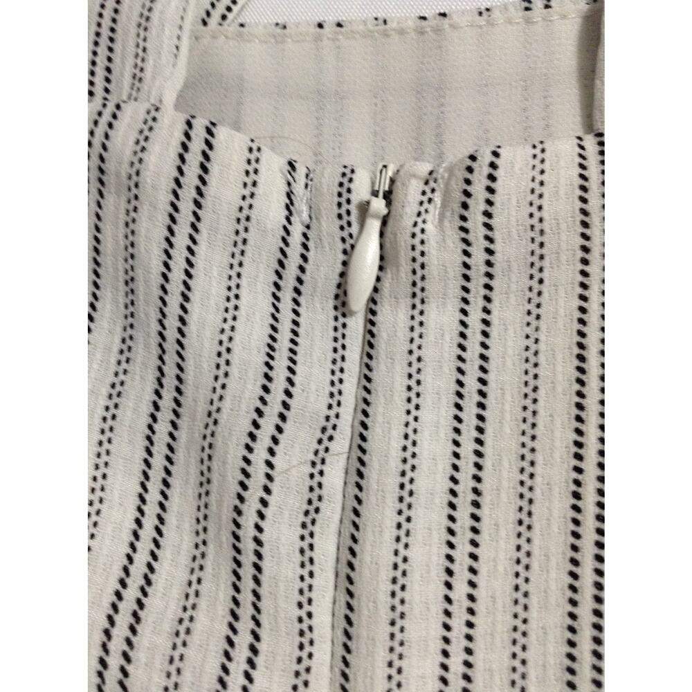4SI3NNA Striped Wide Leg Jumpsuit S Halter Criss Cross Back Pockets White Black - Picture 13 of 16